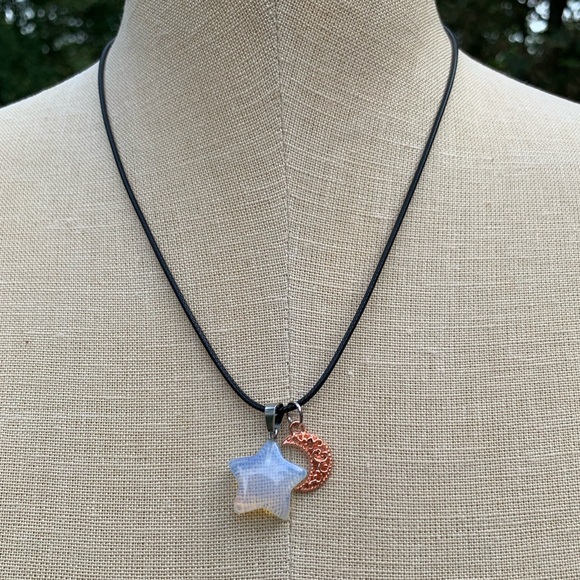 Handmade Moonstone Star Stone Amulet with Sun Charm - Picture 9 of 11